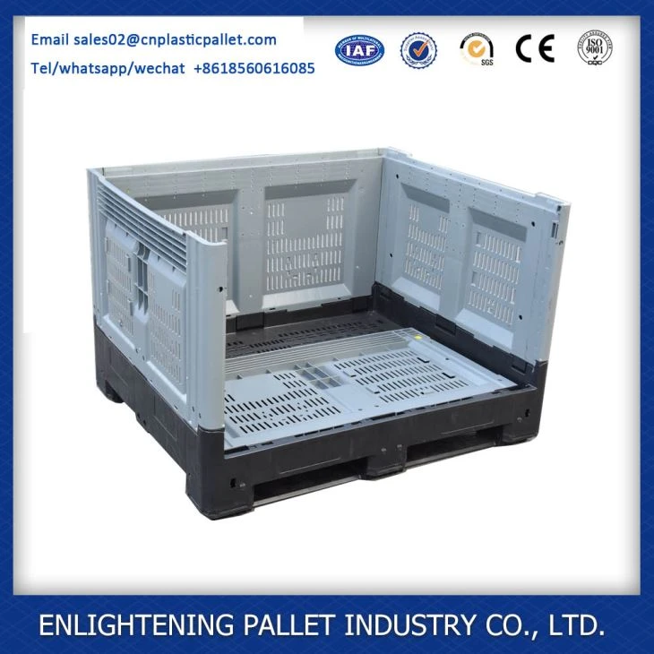 Folding Rigid Plastic Foldable Pallet Box for Food Industry