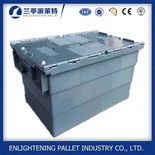 Pevná stohovateľná pohyblivá plastová nádoba s bezpečnostným vekom s objemom 60 l